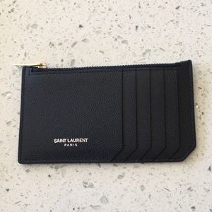 Saint Laurent card case deep marine